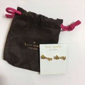 NWT Kate Spade Bow Earrings and Dust Bag